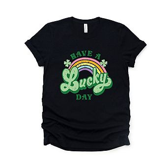 Lucky Day Rainbow Short Sleeve Graphic Tee