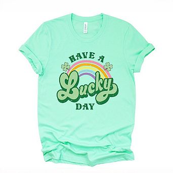 Lucky Day Rainbow Short Sleeve Graphic Tee