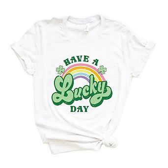 Lucky Day Rainbow Short Sleeve Graphic Tee