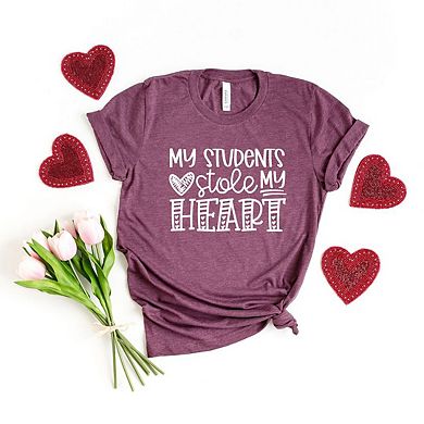 My Students Stole My Heart Short Sleeve Graphic Tee