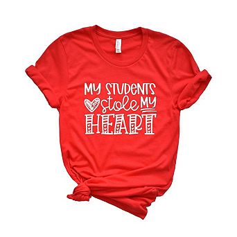 My Students Stole My Heart Short Sleeve Graphic Tee