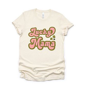 Lucky Mama Retro Clovers Short Sleeve Graphic Tee