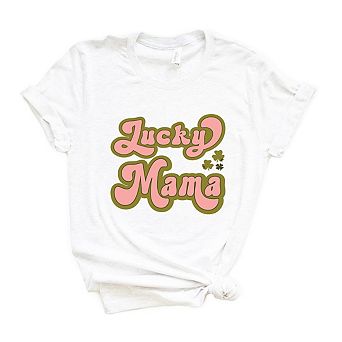 Lucky Mama Retro Clovers Short Sleeve Graphic Tee