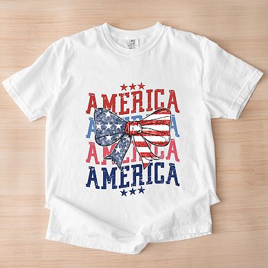 Simply Sage Market America Wave Stacked Coquette Garment Dyed Tee