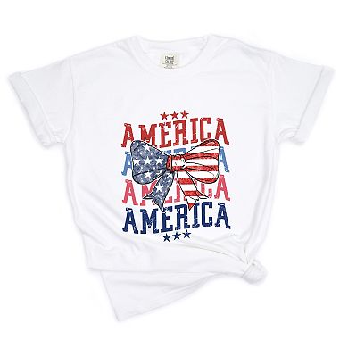 Simply Sage Market America Wave Stacked Coquette Garment Dyed Tee