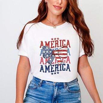 Simply Sage Market America Wave Stacked Coquette Garment Dyed Tee