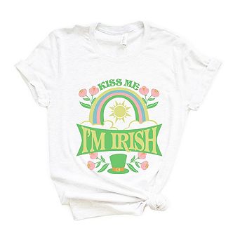 Kiss Me I'm Irish Rainbow Short Sleeve Graphic Tee