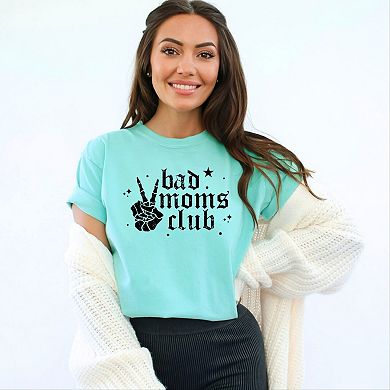 Bad Moms Club Skeleton - Women's Garment Dyed Graphic T-Shirt