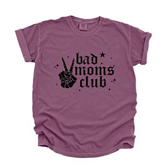 Bad Moms Club Skeleton - Women's Garment Dyed Graphic T-Shirt