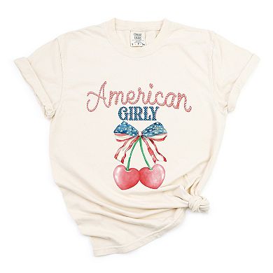 Simply Sage Market American Girly Cherries Coquette Garment Dyed Tee