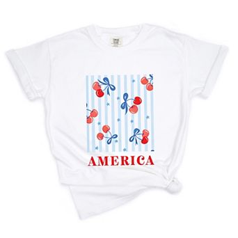 Simply Sage Market America Cherries Stripe Garment Dyed Tee