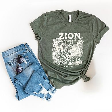 Zion National Park Established 1919 - Women's Short Sleeve Graphic T-Shirt