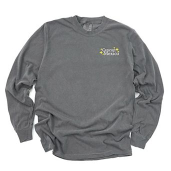 Simply Sage Market Embroidered Cancun Mexico Stars Garment Dyed Long Sleeve