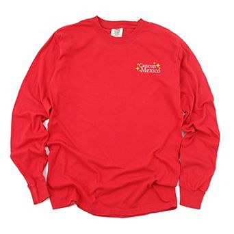 Simply Sage Market Embroidered Cancun Mexico Stars Garment Dyed Long Sleeve