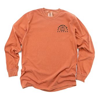 Simply Sage Market Embroidered Pumpkin Season Pumpkin Garment Dyed Long Sleeve