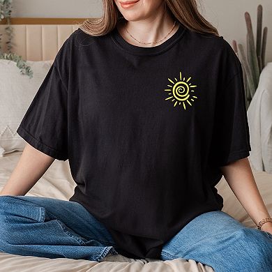 Simply Sage Market Embroidered Summer Sun Garment Dyed Tee
