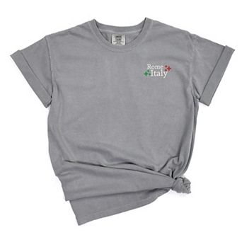 Simply Sage Market Embroidered Rome Italy Stars Garment Dyed Tee