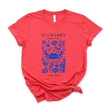 Simply Sage Market If Crabby Please Return Collage Short Sleeve Tee