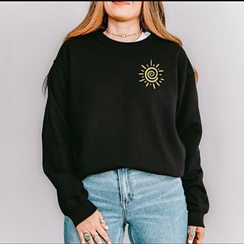 Simply Sage Market Embroidered Summer Sun Sweatshirt
