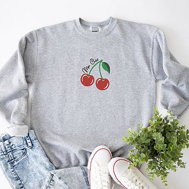 Simply Sage Market Embroidered Mon Cherie Cherries Sweatshirt