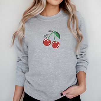 Simply Sage Market Embroidered Mon Cherie Cherries Sweatshirt