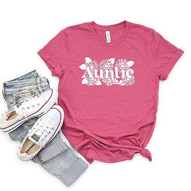 Simply Sage Market Auntie Sunflowers Short Sleeve Tee