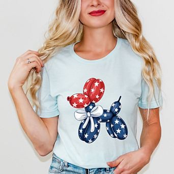 Simply Sage Market 4th Of July Balloon Dog Short Sleeve Tee
