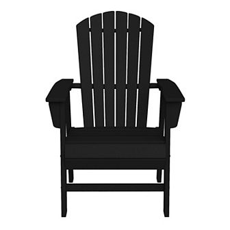 Dylan Outdoor Patio Shell-back Adirondack Dining Chair Weather Resistant