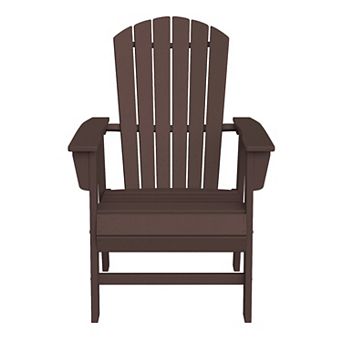 Dylan Outdoor Patio Shell-back Adirondack Dining Chair Weather Resistant