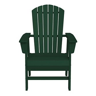 Dylan Outdoor Patio Shell-back Adirondack Dining Chair Weather Resistant