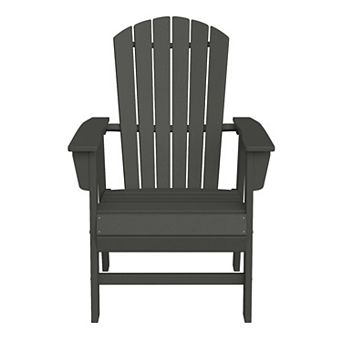Dylan Outdoor Patio Shell-back Adirondack Dining Chair Weather Resistant