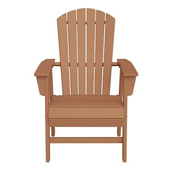 Dylan Outdoor Patio Shell-back Adirondack Dining Chair Weather Resistant