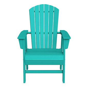 Dylan Outdoor Patio Shell-back Adirondack Dining Chair Weather Resistant