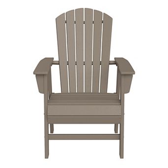 Dylan Outdoor Patio Shell-back Adirondack Dining Chair Weather Resistant