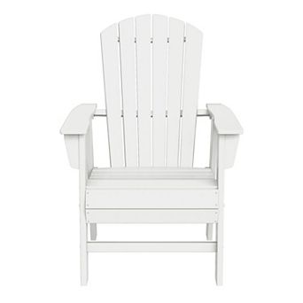 Dylan Outdoor Patio Shell-back Adirondack Dining Chair Weather Resistant