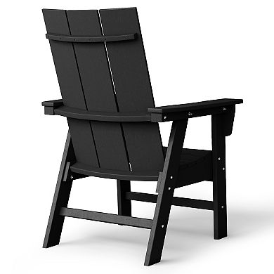 Outdoor Patio HDPE Plastic Modern Adirondack Dining Chair