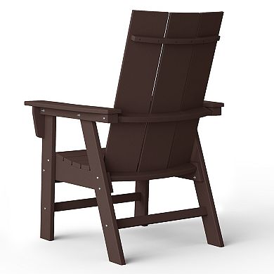 Outdoor Patio HDPE Plastic Modern Adirondack Dining Chair