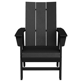 Outdoor Patio HDPE Plastic Modern Adirondack Dining Chair