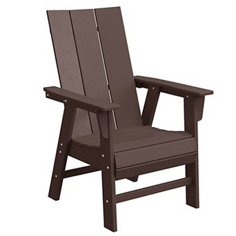 Outdoor Patio HDPE Plastic Modern Adirondack Dining Chair