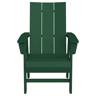 Outdoor Patio HDPE Plastic Modern Adirondack Dining Chair