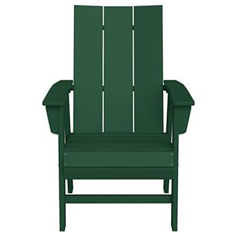 Outdoor Patio HDPE Plastic Modern Adirondack Dining Chair