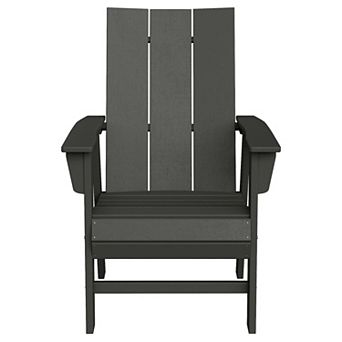 Outdoor Patio HDPE Plastic Modern Adirondack Dining Chair