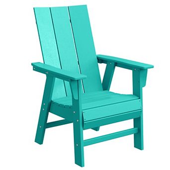 Outdoor Patio HDPE Plastic Modern Adirondack Dining Chair