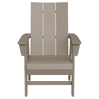 Outdoor Patio HDPE Plastic Modern Adirondack Dining Chair