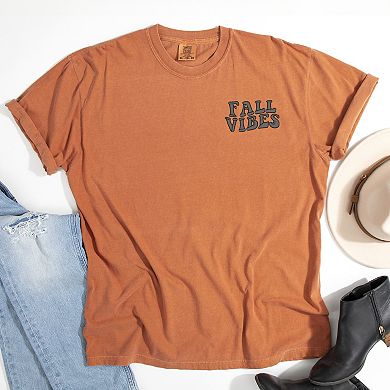 Simply Sage Market Embroidered Fall Vibes Retro Garment Dyed Tee