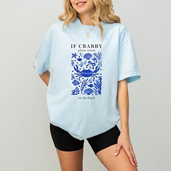 Simply Sage Market If Crabby Please Return Collage Garment Dyed Tee