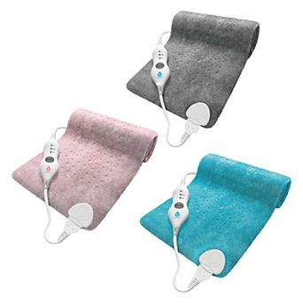 Pursonic Comfort Trio Heating Pad Set Teal, Pink & Gray