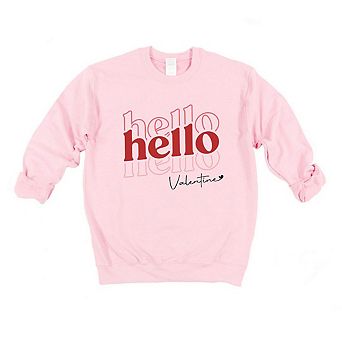Hello Valentine Stacked Sweatshirt