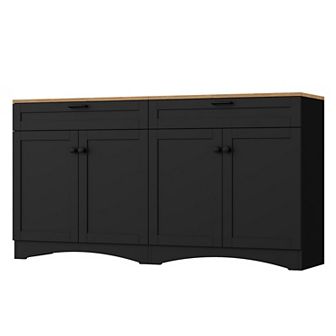 Merax Farmhouse TV Stand with 2 Drawers for TVs Up to 70"