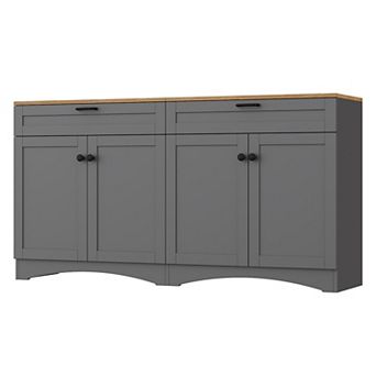 Merax Farmhouse TV Stand with 2 Drawers for TVs Up to 70"